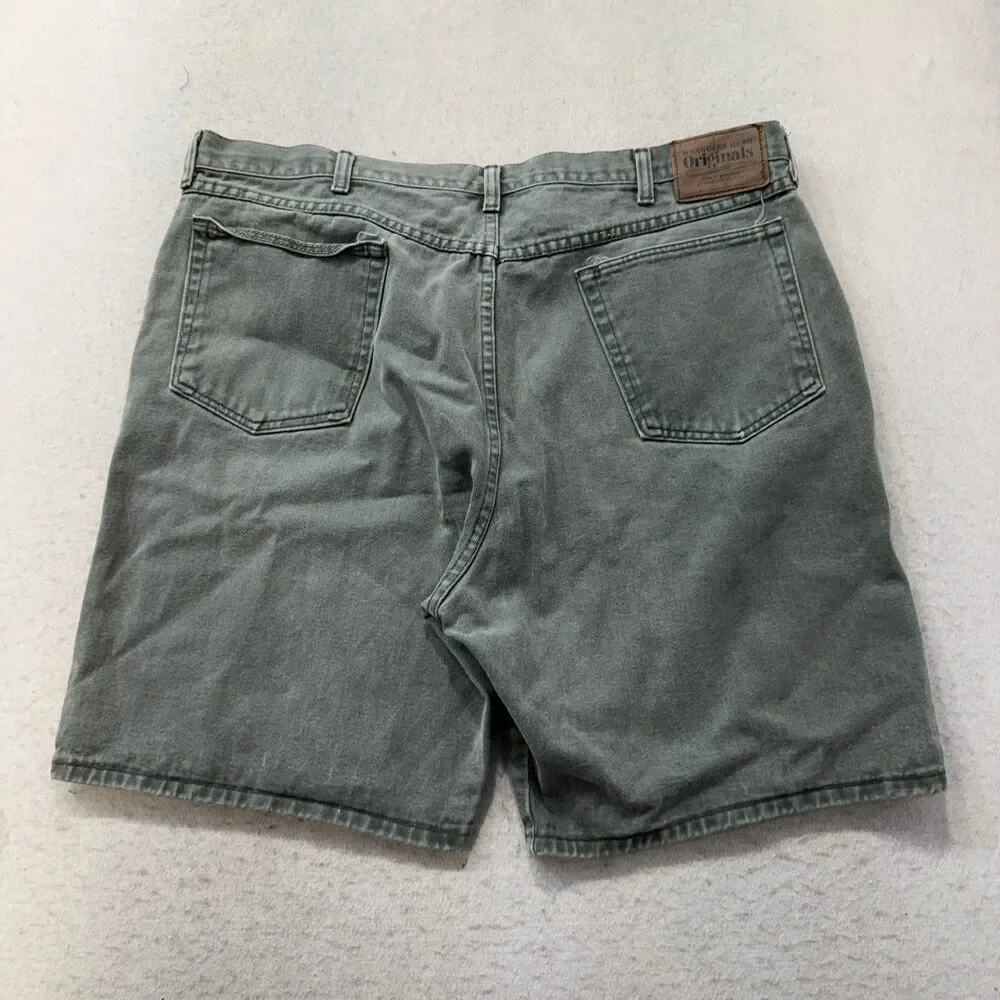 Vintage Wrangler Hero Originals Men's Sage Green Denim Shorts Pockets Size W38